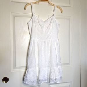 Hollister Eyelet Ruffle-Hem Mini Dress